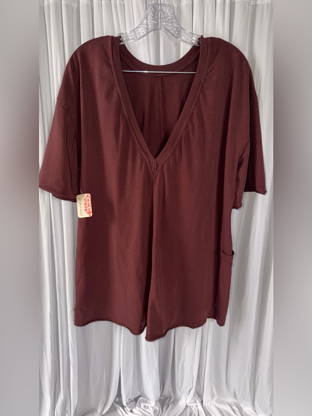 FP Movement by Free People Women's Hot Shot Tee Romper in Burgundy